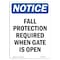 Signmission OSHA Notice Sign, Fall Protection Required When, 10in X 7in Rigid Plastic, OS-NS-P-710-V-12467 OS-NS-P-710-V-12467 - alternate 1